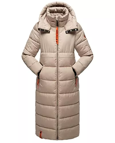 Navahoo Mäntel Navahoo Damen Warmer Winter Steppmantel mit Kapuze Kristallblume XS-XXL