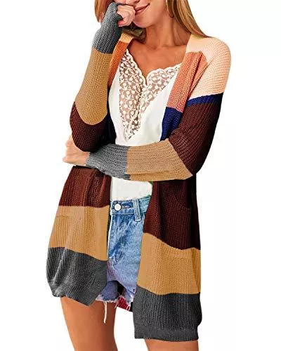 YOINS Jacken YOINS Mantel Damen Winter Oberteile Damen Elegant Oversize Weihnachten Strickjacke Cardigan