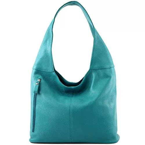 modamoda de Taschen & Rucksäcke modamoda de - T155 - Shopper Schultertasche Large aus ital. Leder