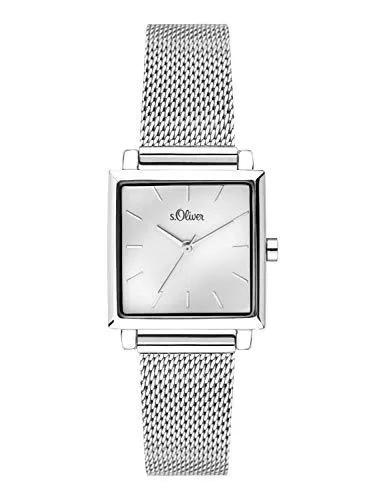 s.Oliver Uhren s.Oliver Damen Analog Quarz Armbanduhr mit Edelstahlarmband