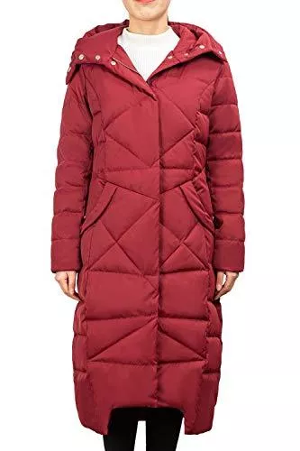 Orolay Mäntel Orolay Damen Daunenmantel mit Kapuze Lange Winterjacke Winddichte Gesteppte Oberbekleidung