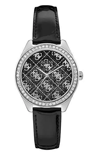Guess Uhren Guess Sugar Montre Femme Acier Cuir Noir GW0098L2