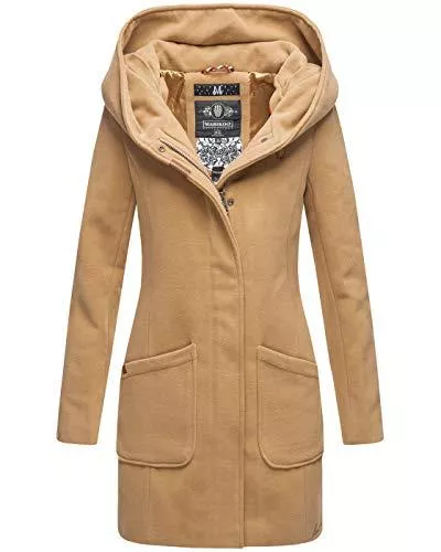 MARIKOO Mäntel MARIKOO Damen Mantel Trenchcoat Wintermantel Übergangs Jacke Parka Lang B819