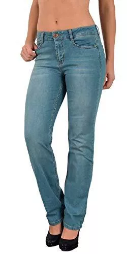 ESRA Jeans ESRA Damen Jeans Hose Damen Jeanshose gerader Schnitt Straight bis Übergrösse G400