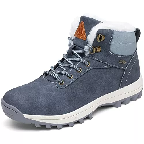 Mishansha Stiefel Mishansha Damen Herren Winterschuhe Warm Gefüttert Winterstiefel Wasserdicht Trekking Wanderschuhe Gr.36-48