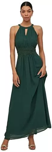 Vila Freizeit Vila Female Maxikleid Falten Neckholder