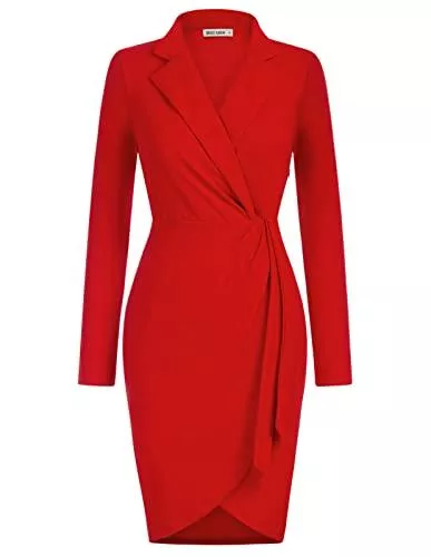 GRACE KARIN Business GRACE KARIN Damen Lange Ärmel Business Kleider Knielang Bodycon Bleistiftkleid Vintage Retro Bleistiftkleider Cocktailkleider