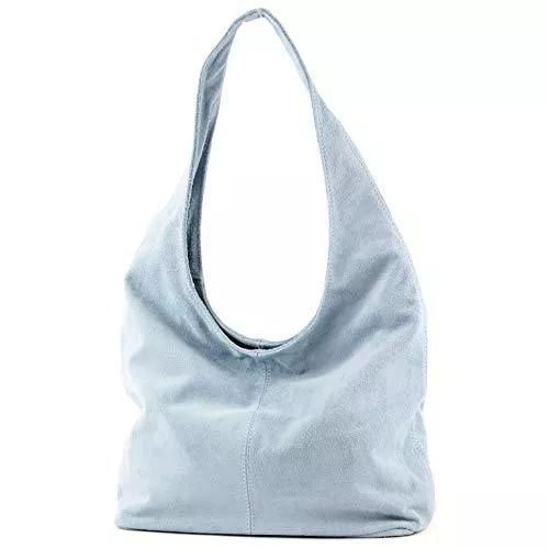 modamoda de Taschen & Rucksäcke modamoda de - T150 - ital Schultertasche aus Leder Wildleder