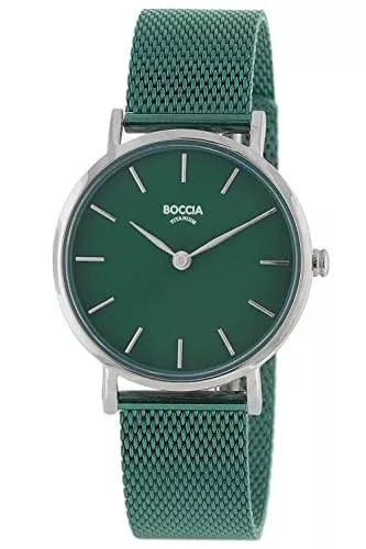 Boccia Uhren Boccia Damenuhr Titan/Edelstahl Grün 3281-10