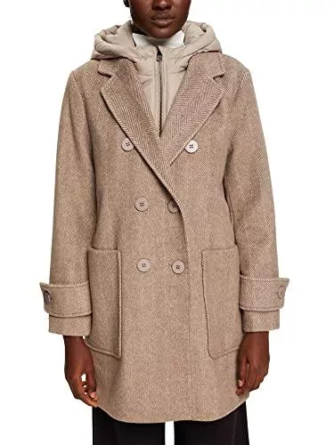 ESPRIT Collection Mäntel ESPRIT Collection Mantel aus Wollmix mit Abnehmbarer Kapuze