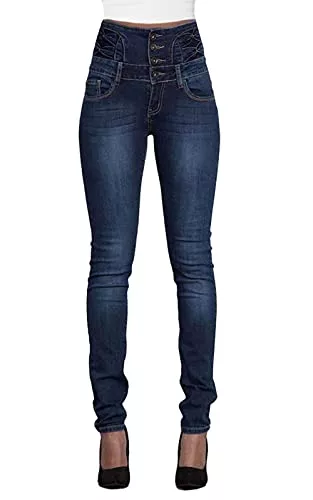 Hormtaer Jeans Damen Jeans High Waist Stretch Denim Jeanshosen für Damen Skinny Slim Fit Röhrenjeans Bleistiftjean Lässige Pant Strecken Schlank Stylische Hosen