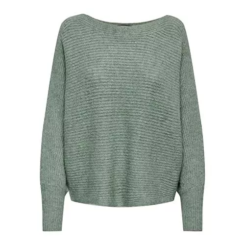 ONLY Pullover & Strickmode ONLY Damen Lockerer Strickpullover | Knitted Basic Stretch Sweater | Langarm Rundhals Shirt ONLDANIELLA