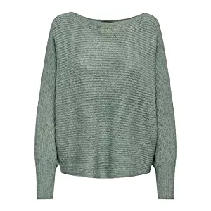 ONLY Pullover & Strickmode ONLY Damen Lockerer Strickpullover | Knitted Basic Stretch Sweater | Langarm Rundhals Shirt ONLDANIELLA
