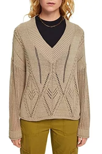 ESPRIT Pullover & Strickmode ESPRIT Strickpullover im Pointelle-Design