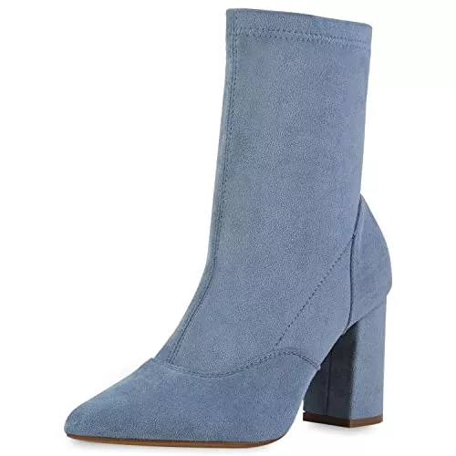 VAN HILL Stiefel VAN HILL Damen Klassische Stiefeletten mit Blockabsatz