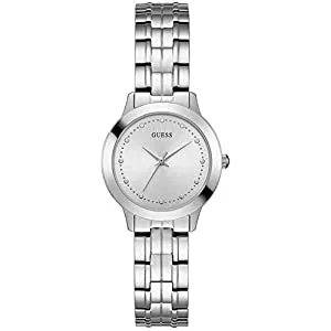 GUESS Uhren Guess Damen Analog Quarz Uhr mit Edelstahl Armband W0989L1