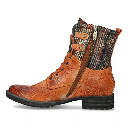 Laura Vita Stiefel Laura Vita Damen Stiefelette Leder Strickschaft Metallic Effekt Gacmayo 217A