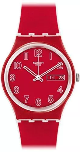 Swatch Uhren Swatch Unisex Digital Quarz Uhr mit Silikon Armband GW705