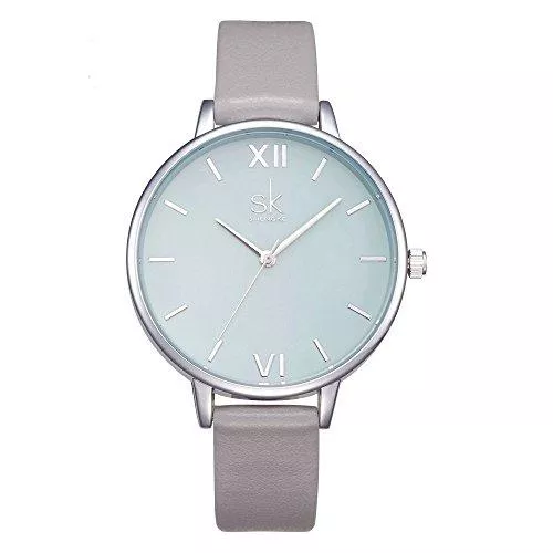 SHENGKE Uhren SHENGKE Damen Armbanduhr Kreative Frauen Uhren Marke Uhr Frauen Mesh Kleid Uhr Echtes Leder