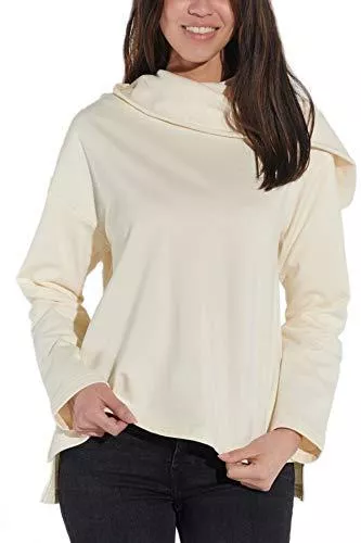 Vestino Kapuzenpullover Vestino Damen Hoodie Cropped Kapuze mit Wasserfall-Kragen Vorn Kurz