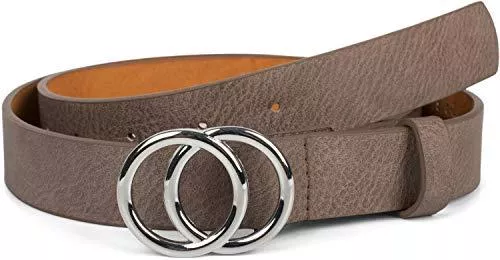 styleBREAKER Gürtel styleBREAKER Damen Gürtel Unifarben mit Ringschnalle, Hüftgürtel, Taillengürtel, Synthetikgürtel, Einfarbig 03010093