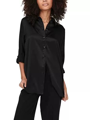 ONLY Langarmblusen ONLY Damen Onlvictoria Ls Loose Satin Shirt Nooswvn Bluse