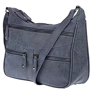 Christian Wippermann Taschen & Rucksäcke Christian Wippermann Damen Tasche Schultertasche Umhängetasche Crossover Bag Leder Optik Handtasche