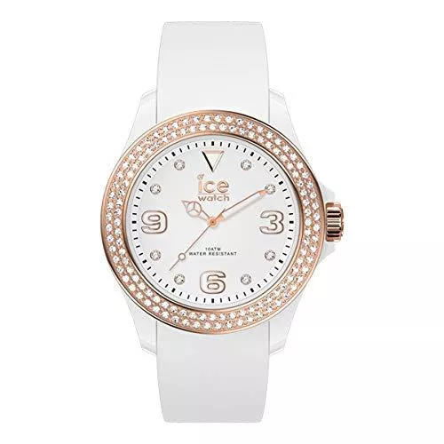 ICE-WATCH Uhren Ice-Watch - ICE star White rose-gold - Weiße DamenUhr mit Silikonarmband