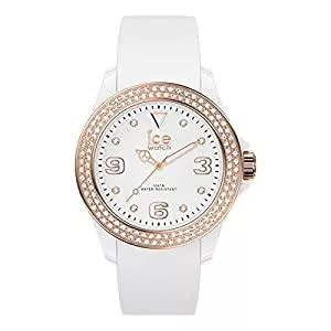 ICE-WATCH Uhren Ice-Watch - ICE star White rose-gold - Weiße DamenUhr mit Silikonarmband