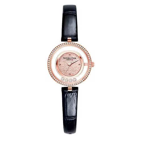 VICTORIA HYDE Uhren VICTORIA HYDE Damen Uhren Kleines Grünes Zifferblatt Analog Quarz Armbanduhr mit Edelstahlarmband Lederarmband