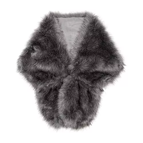 Colours &amp; Beauty Strickjacken Colours &amp; Beauty Wintermantel Damen mit Kunstfell | Umhang mit Kapuze | Poncho Damen Elegant | Warm Schal Damen | Mantel Damen | Kapuzenschal | Pelzmantel Damen | Cape Frauen