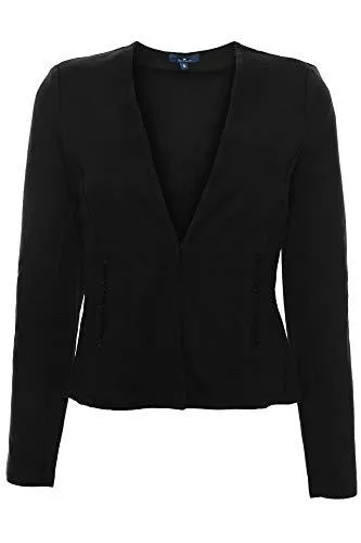 TOM TAILOR Blazer TOM TAILOR Jerseyblazer Blazer Cardigan Gehrock Jacke Damen Baumwolle