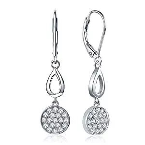 JO WISDOM Schmuck JO WISDOM Damen Hängende Ohrringe Silber 925 mit 3A Zirkonia Kristall,Schmuck für Frauen