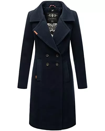 Navahoo Mäntel Navahoo Damen Warmer Winter Wollmantel Wooly XS-3XL