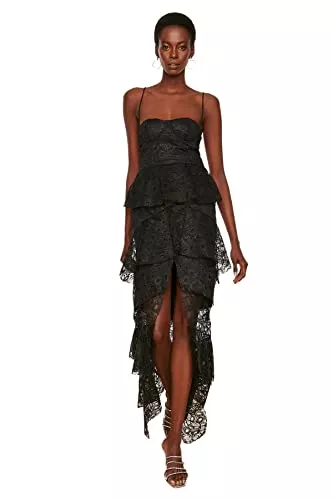 TRENDYOL Abendkleider TRENDYOL Frau Maxi A-Linie Normal Gestrickt Abendkleid