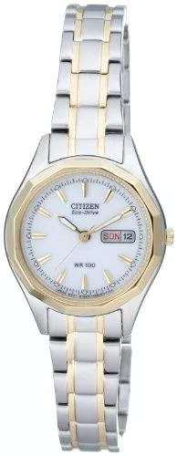 Citizen Uhren Citizen Damen Analog Eco-Drive Armbanduhr mit Edelstahl Armband
