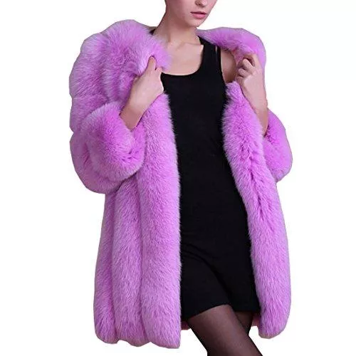 DorkasDE Mäntel DorkasDE Damen Pelz Mantel Fellmantel Kunstpelz Jacke Warm Winterjacke