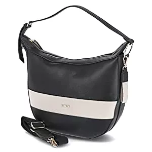 L.CREDI Taschen & Rucksäcke L.CREDI Damen Tasche Rucksack Shopper Umhängetasche Schultertasche Kadira Hobo Synthetik uni Kadira Hobo Tasche schwarz