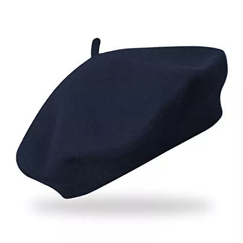 fiebig Hüte & Mützen fiebig Baske aus 100% Reiner Wolle | Barett in One Size & Woll Qualität | Wollbaske in vielen Farben