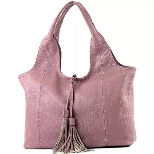 modamoda de Taschen & Rucksäcke modamoda de - T105 - ital. Schultertasche Groß aus Leder