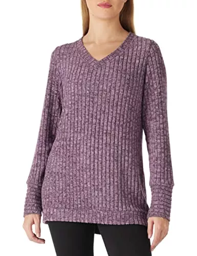 Xpenyo Pullover & Strickmode Xpenyo Langarmshirts für Damen, lässige, lockere Pullover, Tuniken mit V-Ausschnitt, einfarbige Sweatshirts für Damen