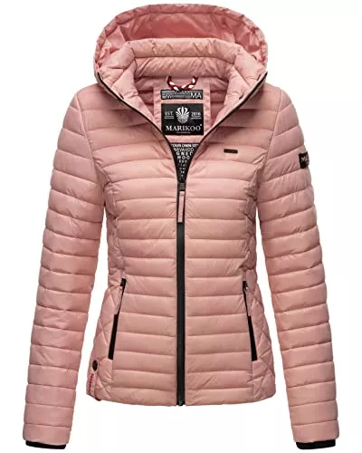 MARIKOO Jacken MARIKOO Damen Jacke Steppjacke Übergangsjacke mit Kapuze gesteppt B600
