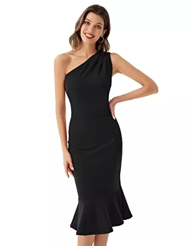 GRACE KARIN Cocktail GRACE KARIN Damen Elegant Bodycon Kleid V-Ausschnitt Bleistiftkleid Cocktailkleid Ärmellos Knielang Partykleid