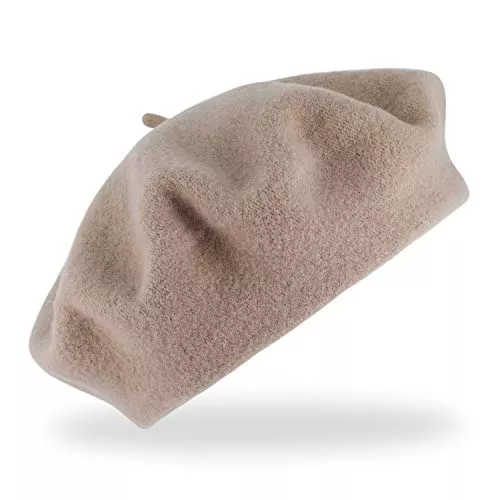 fiebig Hüte & Mützen fiebig Baske aus 100% Reiner Schurwolle | Baskenmütze in One Size & Woolmark Qualität | Wollbaske in vielen Farben Made in Europe