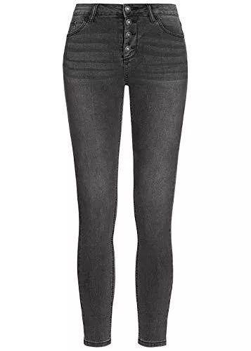 Hailys Hosen Hailys Damen Jeans Romina dunkelgrau S (29)