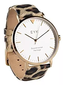 EYK Uhren EYK Unisex-Analog- Quarz-Uhr mit skandinavischem Design und Schweizer Uhrwerk - Mehrere Farben und Armbänder