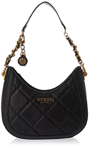 GUESS Taschen & Rucksäcke Guess Damen Abey Girlfriend Satc Satchel, Schwarz, OneSize