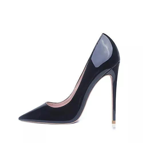GENSHUO High Heels GENSHUO Stiletto Stiletto High Heels, 12CM/4.72IN Damen Pumps Spitz Party High Heels Sexy Basic Schuhe Damen Geschlossen Abendschuhe Lack/Wildleder