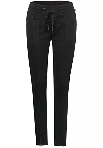 Street One Jeans Street One Damen Joggpants Loose Fit Low Waist Slim Legs Coated Jeans