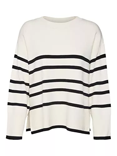 VERO MODA Pullover & Strickmode VERO MODA Damen Vmsaba Ls O-Neck Stripe Pullover Ga Noos L/S Strickware